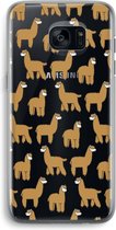 Case Company® - Hoesje geschikt voor Samsung Galaxy S7 Edge hoesje - Alpacas - Soft Cover Telefoonhoesje - Bescherming aan alle Kanten en Schermrand