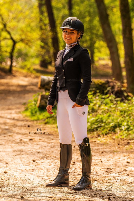 Donley - Acascalini - White- paardrijleggings - paardrijlegging - paardrijbroek - super fijne stof - maat 42 - paardenbroek - paardrij broek - paardrij legging - legging - siliconen grip
