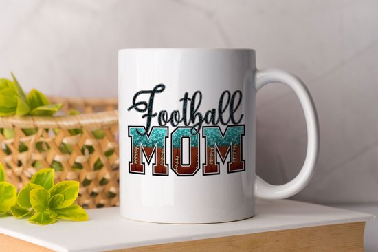 Mok Football mom -best mom forever - Beste moeder ter wereld - liefde