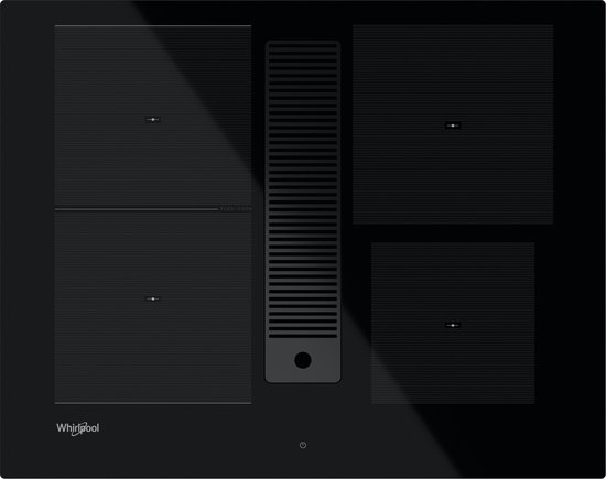 Whirlpool WVH 1065B Zwart Ingebouwd 65 cm Inductiekookplaat zones 4 zone(s) Inbouw afzuigkap