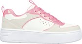 Skechers Court High - Glitter Mix Meisjes Sneakers - Wit/Roze - Maat 30