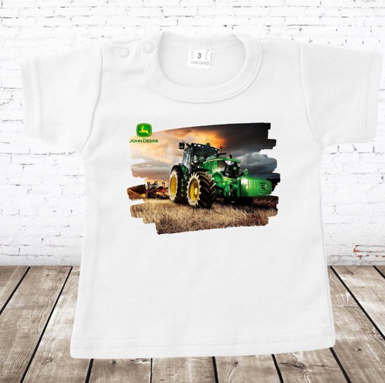 Baby t shirt John Deere trekker -Fruit of the Loom-62-t-shirts jongens
