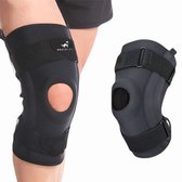 Bracefox® Premium Kniebrace - 'ErgoKnee 3' | Knie bandage ondersteuning met Baleinen | Lichtgewicht scharnier | Heren & Dames | Wintersport & ski brace | Elastisch & Ademend | Maat M |