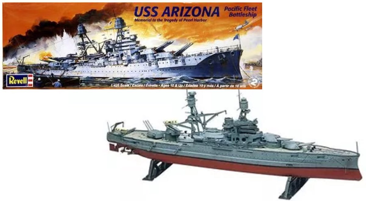 1:426 Revell 10302 USS Arizona Battleship Plastic Modelbouwpakket