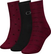 Calvin Klein dames giftbox 3P sokken lurex mix logo paars & zwart - 37-41