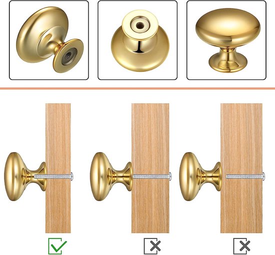 MOROBOR Gouden keukenlade knop, 4 stuks geborsteld goud traan drop dressoir deurknoppen gouden bamboe pull enkel gat handvat met montageschroeven voor kledingkast kasten