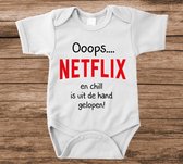 Soft Touch Rompertje met tekst - netflix | Baby rompertje met leuke tekst | | kraamcadeau | 0 tot 3 maanden | GRATIS verzending