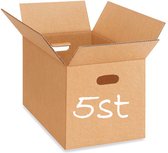 Boîte de déménagement avec poignées 5 pièces LARGE Carton 800 x 400 x 600 mm Boîtes de déménagement en carton double Golf Brown Box 80 x 40 x 60 cm boîte de rangement STURDY Carton 5 couches 620g/ m2