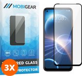 Mobigear - Screenprotector geschikt voor HTC Desire 22 Pro Glazen | Mobigear Premium Screenprotector - Case Friendly - Zwart (3-Pack)