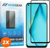 Mobigear Screenprotector geschikt voor Huawei P40 Lite Glazen | Mobigear Premium Screenprotector - Case Friendly - Zwart (2-Pack)