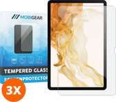 Mobigear - Screenprotector geschikt voor Samsung Galaxy Tab S8 Plus Glazen | Mobigear Screenprotector - Case Friendly (3-Pack)