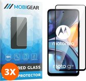 Mobigear Screenprotector geschikt voor Motorola Moto G22 Glazen | Mobigear Premium Screenprotector - Case Friendly - Zwart (3-Pack)