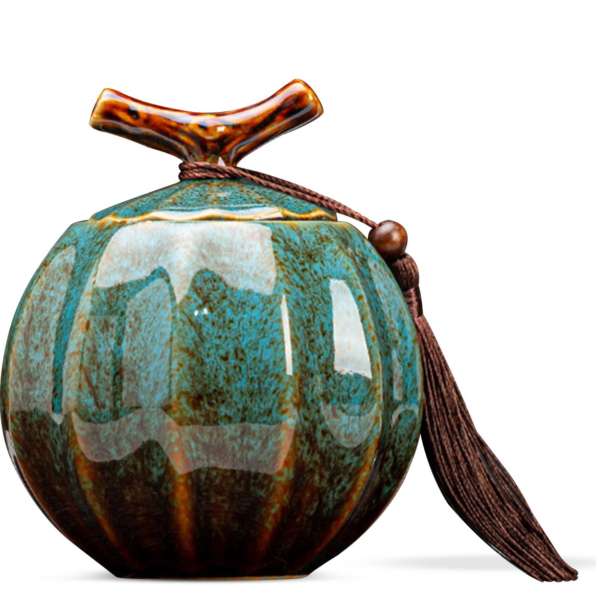 Luxe Begrafenis Urn - 470ML - Urn - Mini Crematie Urn - As Urn - Voor Huisdieren, Honden, Katten of Menselijk As - Crematie As - Mini Urn - Blauw