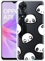 Cazy Hoesje geschikt voor Oppo A78 5G Panda Emotions