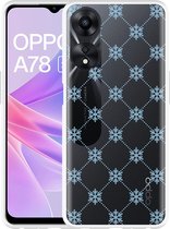 Cazy Hoesje geschikt voor Oppo A78 5G Snowflake Pattern