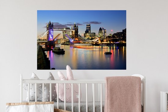 Stickers muraux - Film autocollant - Londres - Tower Bridge - Angleterre - 90x60 cm - Film adhésif - Stickers muraux Chambre d'enfant - Papier peint autocollant