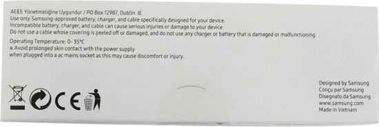 Adaptateur secteur Samsung - Câble USB-C vers USB-C - 45W - 1.8m - Noir