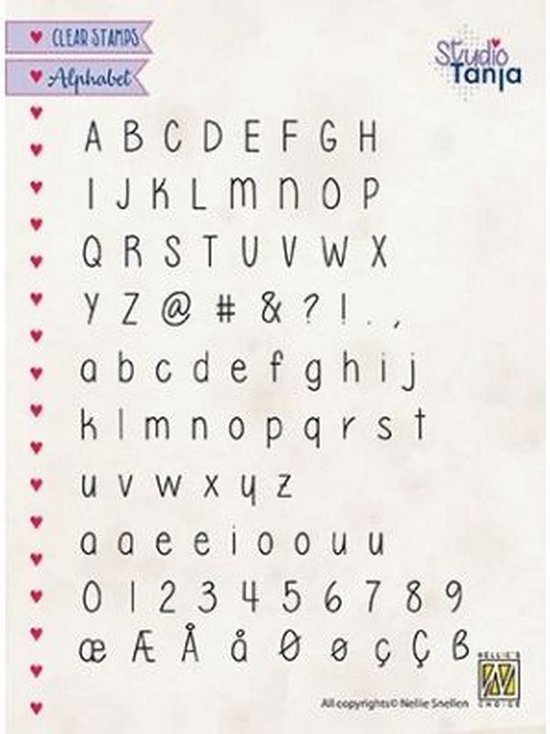 ALCS004 Clear Stamps Alphabet Lars-2 - Nellie Snellen stempel - letters & cijfers alfabet