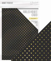Tonic Studios Craft P. Foiled K.Card - Heart of Gold 5 vl 9352E