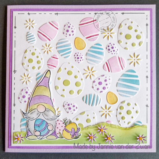 Nellie's Choice 3D Emb. folder - Vierkant Takken en besjes 150x150mm