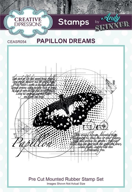 Creative Expressions Rubber Stamp Papillon Dreams