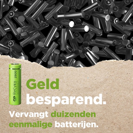 GP Batteries 270AAHCE-2WB2, Batterie rechargeable, AA, Hybrides nickel-métal (NiMH), 1,2 V, 2 pièce(s), 2600 mAh