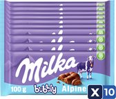 Milka 100G BUBBLY MILK - 10 Stuks - Chocolade - Snack - Voordeelverpakking