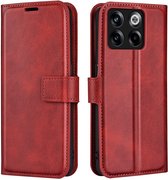 Coverup Deluxe Book Case - Geschikt voor OnePlus 10T Hoesje - Rood
