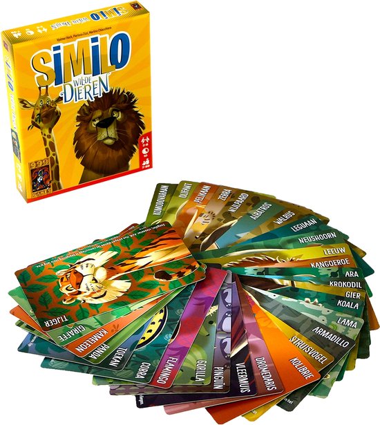 999 Games - Similo: Wilde Dieren - Kaartspel - Coöperatief kaartspel - Klein cadeautje