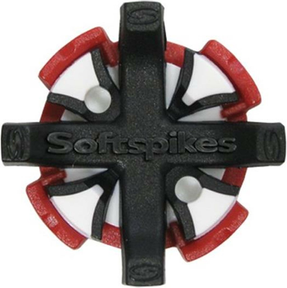 Soft Spikes Black Widow Tour Metalen Thread 6mm - rood/wit/zwart - 22 stuks
