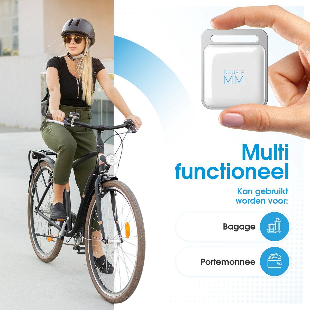 Air Sleutelvinder, Android of iOS, Android Smart tracker, compatibel met iOS Find My/Google Find Hub, Bluetooth Key tracker, smart dag voor sleutels, bagage (zwart
