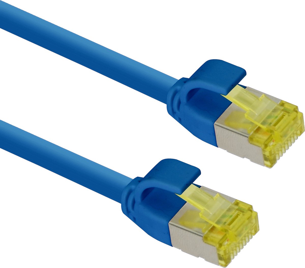Ultra slim Patchkabel S/FTP Cat 6A blauw 1 M - Netwerkkabel - Computerkabel - Kabel