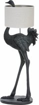 Light & Living Vloerlamp Ostrich - Polyester - Zwart - 62x147x50 cm (BxHxD)