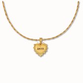 ByNouck Jewelry - Ketting Amour - Sieraden - Vrouwen Ketting - Verguld - Liefde - Halsketting