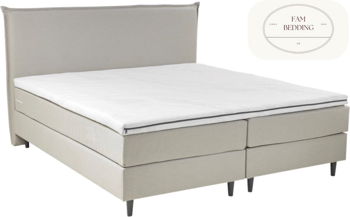 2 Persoons Boxspring Swiss Beige 180x200