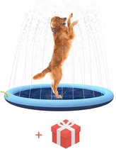 Dutchwide XXL Dog Swimming Pool - Avec arroseurs - Antidérapant - Incl. Cadeau - Douche pour chien - Chiens - Bain - Water - Jouets - Fontaine - Extérieur - Chien - Piscine