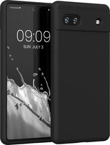 kwmobile telefoonhoesje geschikt voor Google Pixel 6a - Hoesje met siliconen coating - Smartphone case in mat zwart