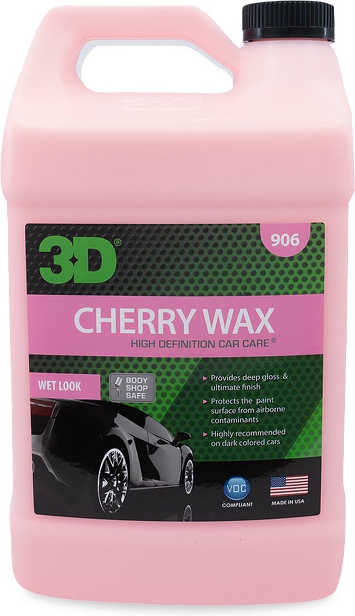 3D Cherry Wax - Deep Gloss, Wet Look Carnauba Car Wax - Gallon