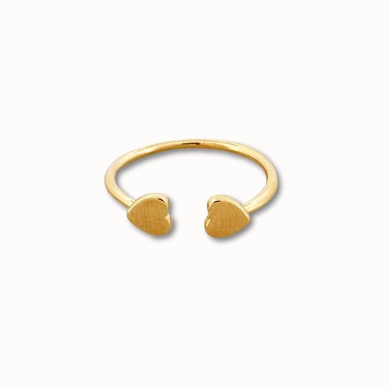 ByNouck Jewelry - Twin Lovers Ring - Sieraden - Dames Ring - Verguld - Liefde - Ringen
