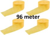 Crepe slinger - Slingers geel - 4 x 24 Meter - Totaal 96 meter.