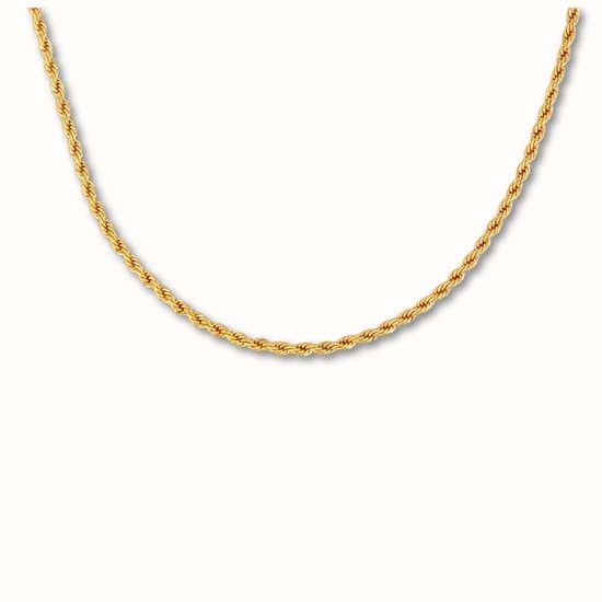 ByNouck Jewelry - Ketting Rope Chain - Sieraden - Dames Ketting - Verguld - Halsketting