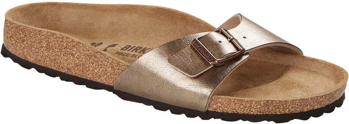 Birkenstock Madrid BS Damesslippers Birko-Flor Goud