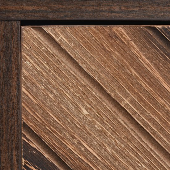Dressoir met drie deuren, Industrieel - Hout/metaal - Bruin/zwart - 120x38x76,5cm