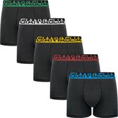 5 PACK Boxershort Heren | Katoen | Maat M | Zwart | Ondergoed Heren | Onderbroeken Heren |