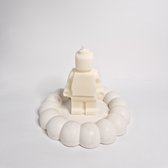 Chennies candles - Handgemaakte blok poppetjes - Soja wax - Decoratieve kaars - Geschenk - Gift - Woonaccessoires - Wit - 2 mini blok poppetjes kaarsen gratis bij je bestelling