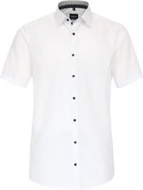 Wit Overhemd Korte Mouw Strijkvrij Modern Fit Venti - XL