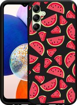 Cazy Hoesje Zwart geschikt voor Samsung Galaxy A14 4G/5G Watermeloen