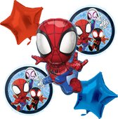Amscan – Spidey & Friends – Ballon set – 5-Delig – Helium ballon – Folieballon – Versiering - Kinderfeest.