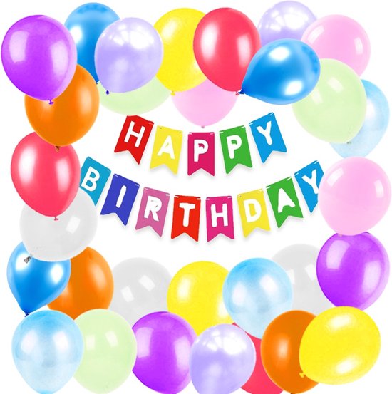 Ballon helium Happy birthday - Déco anniversaire enfant/adulte