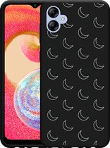 Cazy Coque Zwart pour Samsung Galaxy A04e Moon Pattern II